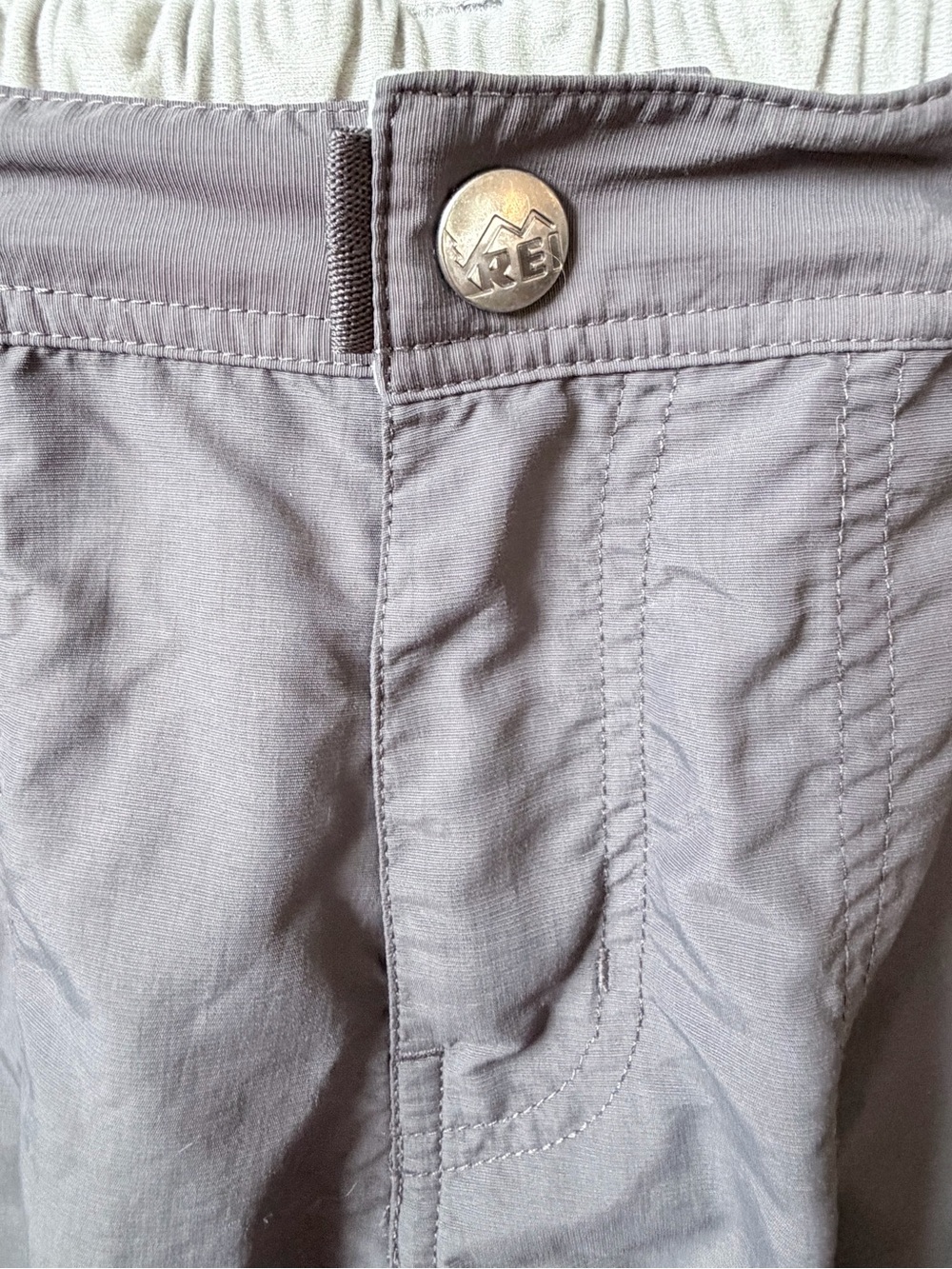 REI Women's 2 Petite Co-Op Convertible Hiking Utility Outdoor Pants in Gray UPF - Picture 6 of 9